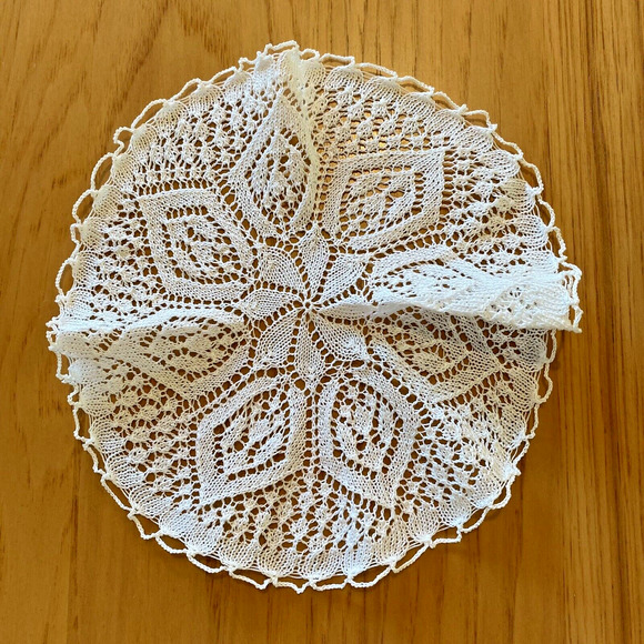 Vintage Hand Crocheted Doilies Doily Pastel Pink Blue White Delicate Lot of 7 - Picture 8 of 15